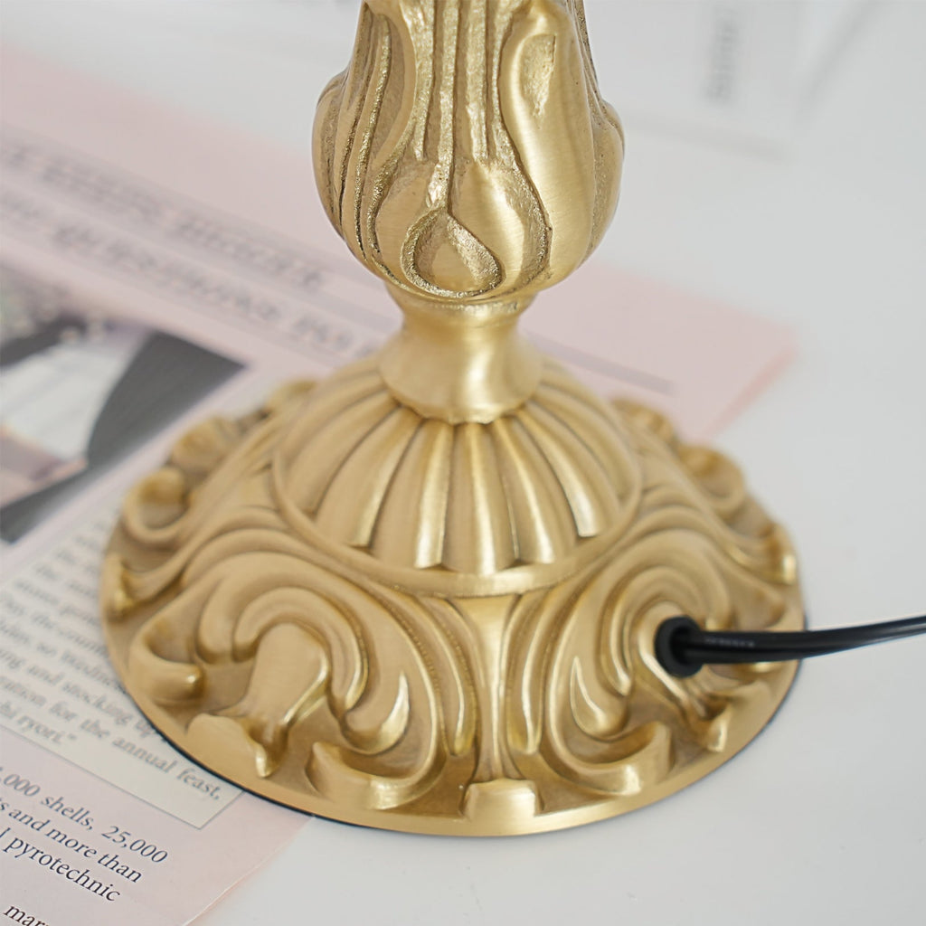 CHATEAU DORÉ BRASS TASSELED LAMP