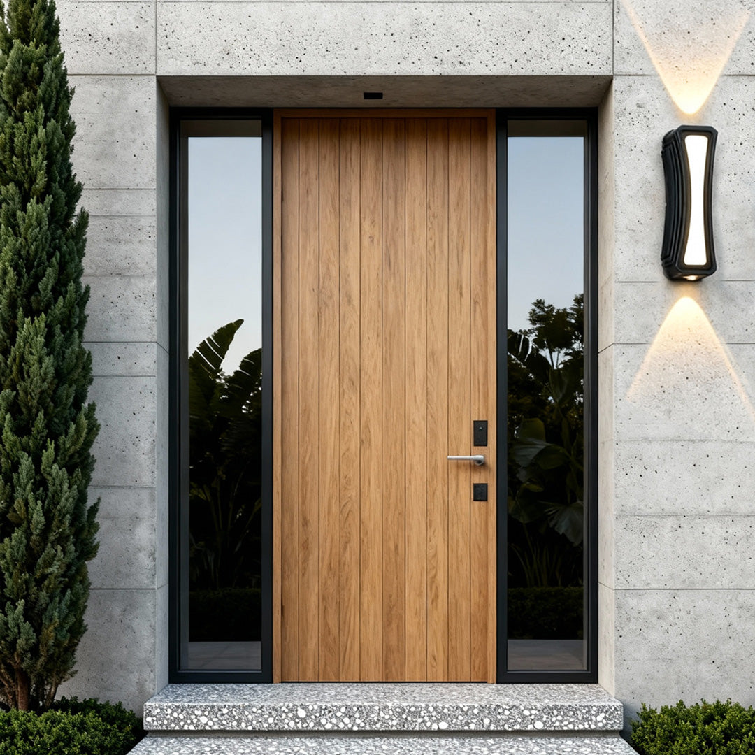 RAVENSHIRE BLACK GEOMETRIC OUTDOOR WALL LANTERN