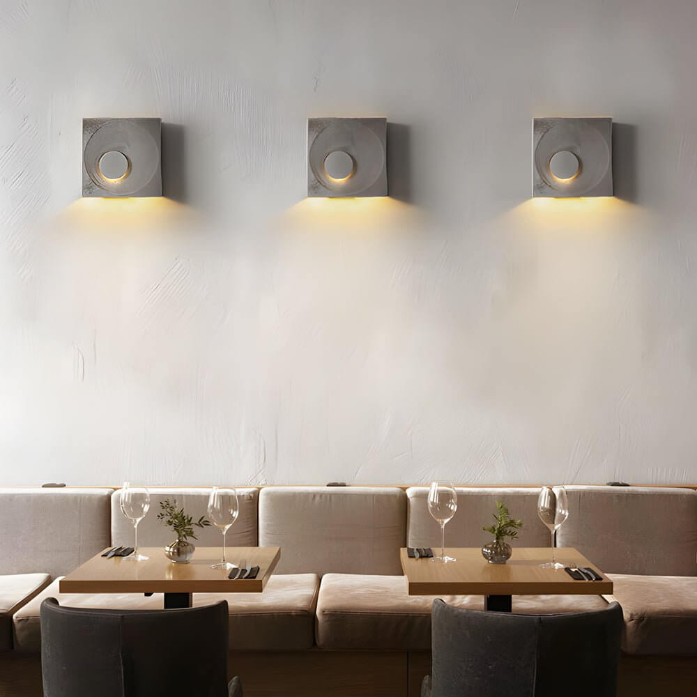 WINTERBOURNE FROSTED CEMENT MOONLIGHT WALL SCONCE