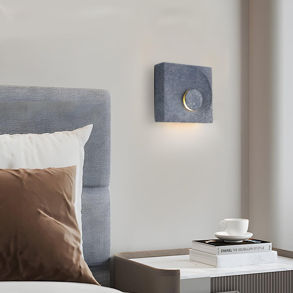 WINTERBOURNE FROSTED CEMENT MOONLIGHT WALL SCONCE