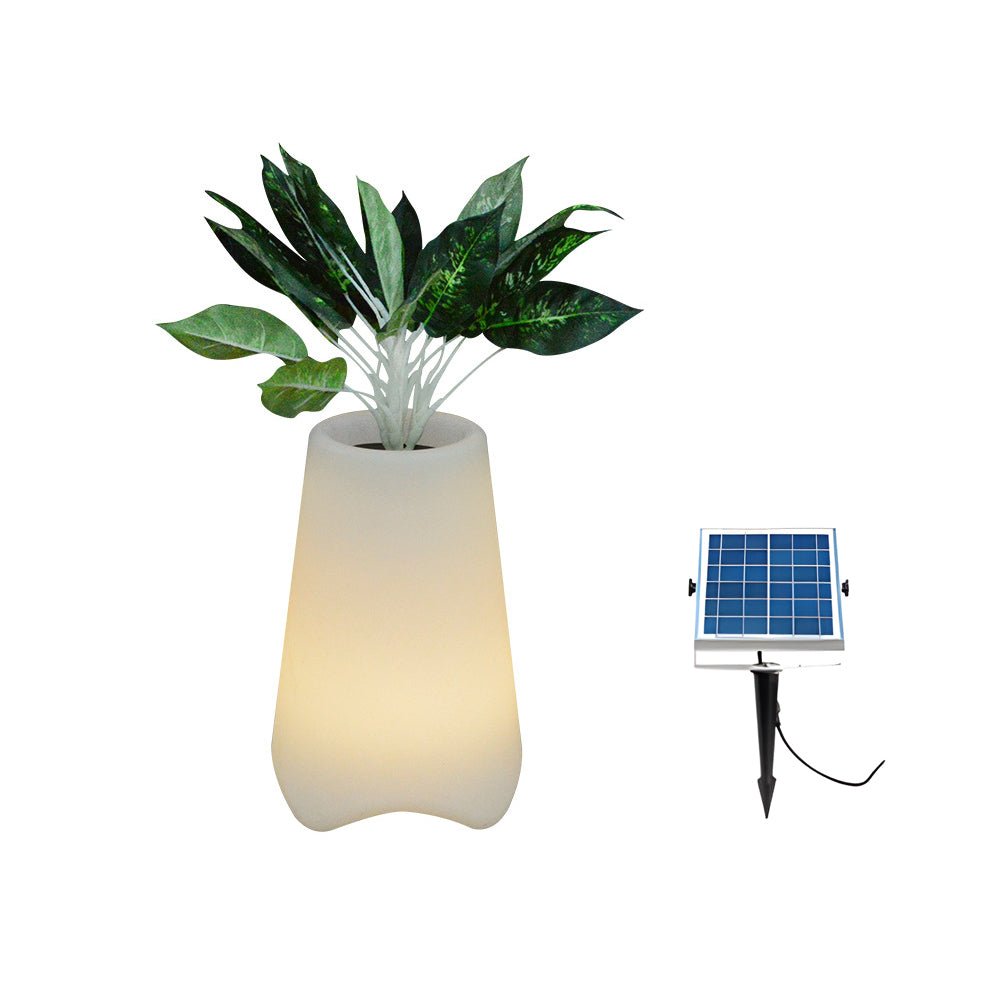 WINTERTON GLOWING FROSTED PLANTER WITH LED ILLUMINATION