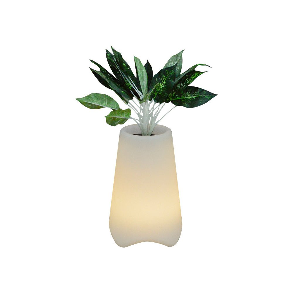 WINTERTON GLOWING FROSTED PLANTER WITH LED ILLUMINATION