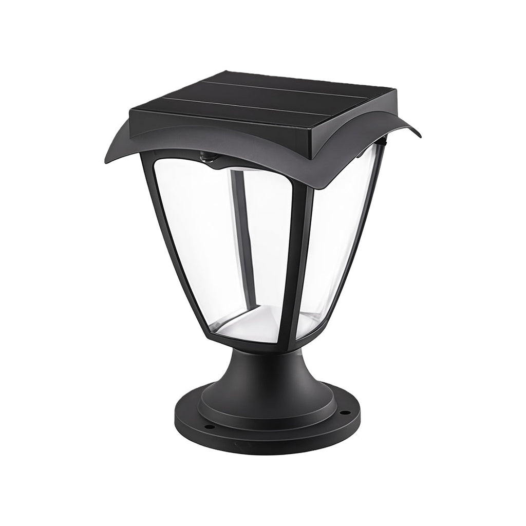 WINTERBORNE SOLAR PILLAR LANTERN IN WEATHER-RESISTANT ALUMINUM