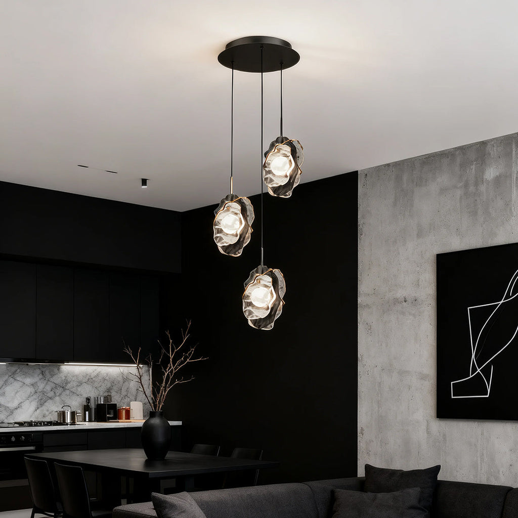 BRAMBLETON GLASS HANGING LIGHT WITH ADJUSTABLE HEIGHT