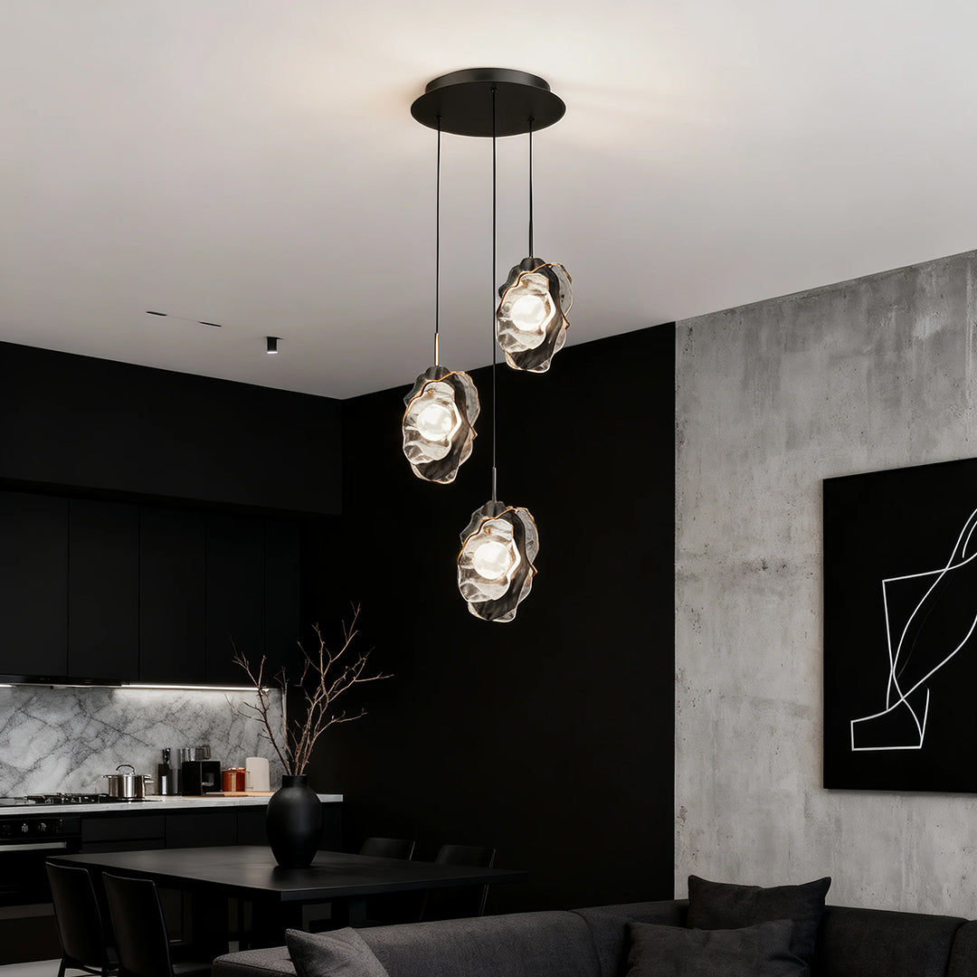 BRAMBLETON GLASS HANGING LIGHT WITH ADJUSTABLE HEIGHT