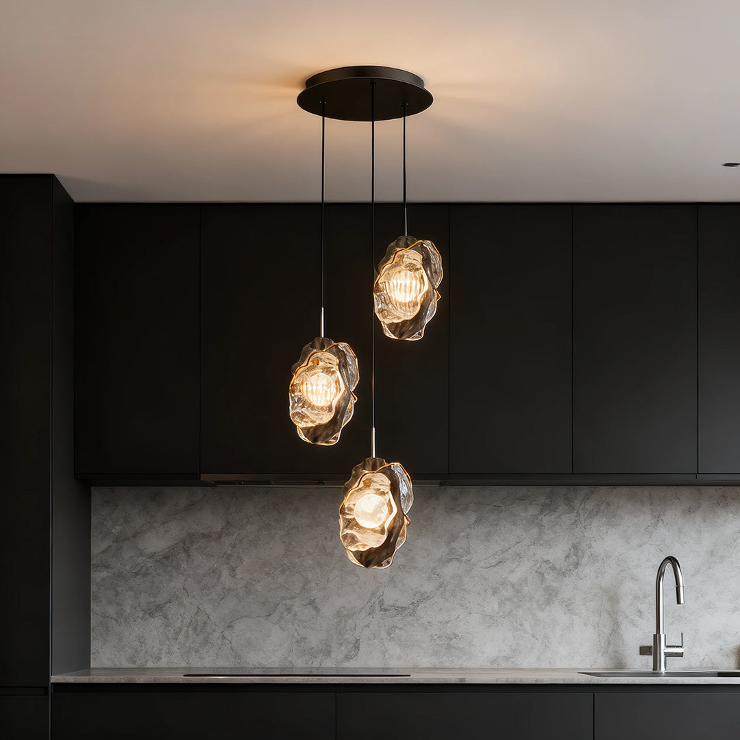 BRAMBLETON GLASS HANGING LIGHT WITH ADJUSTABLE HEIGHT