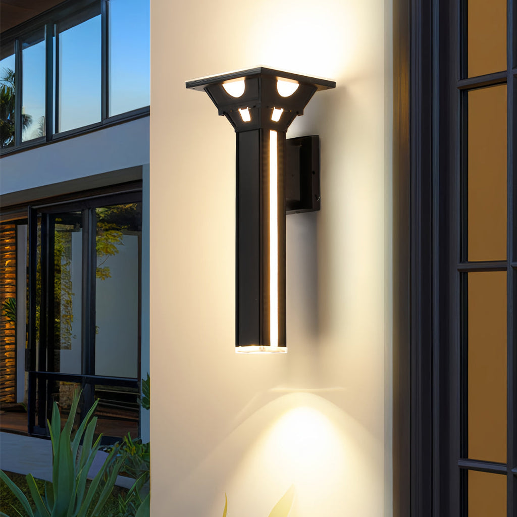 WINDSOR GARDEN COLUMN LIGHTING, WEATHERPROOF ALUMINUM LED LANTERN