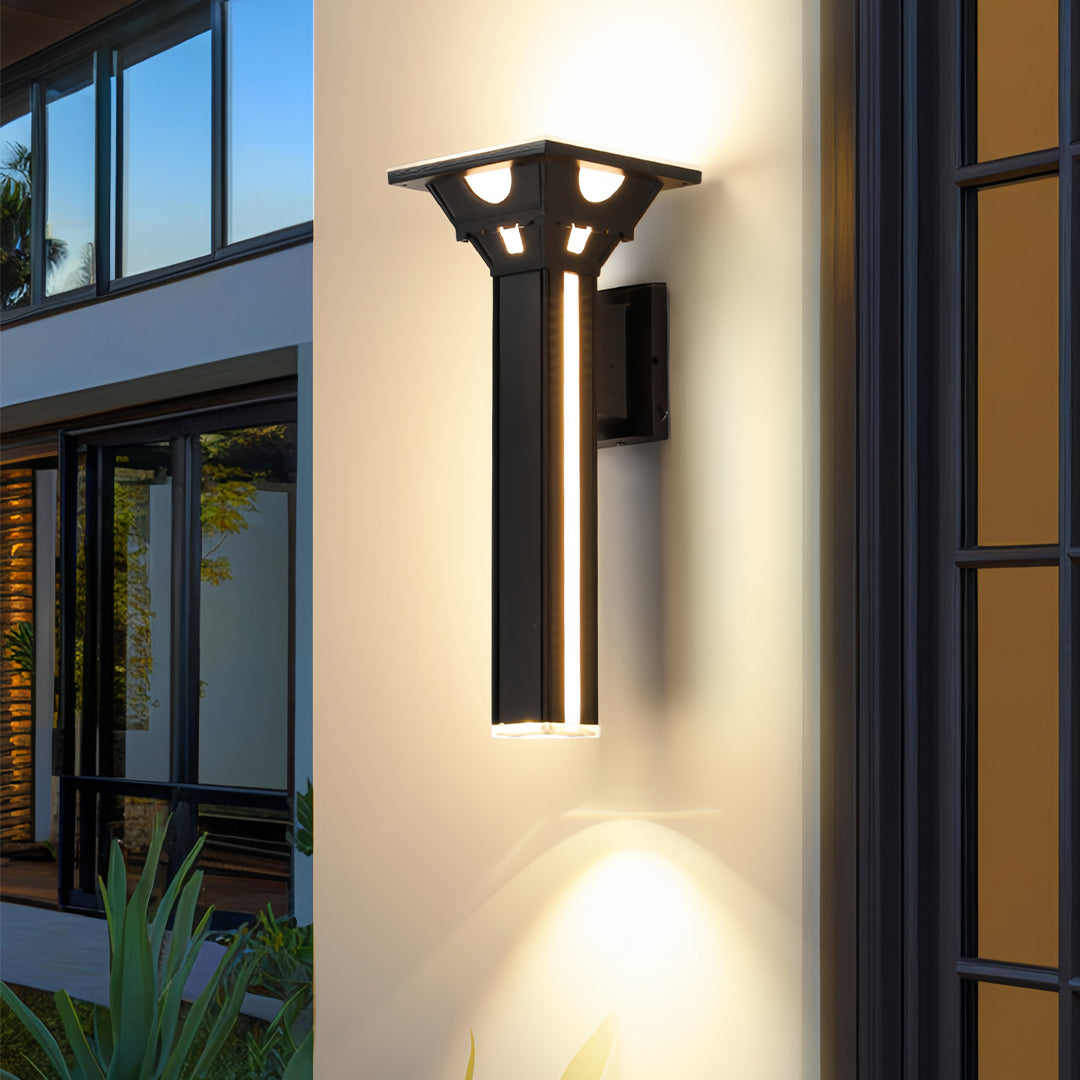 WINDSOR GARDEN COLUMN LIGHTING, WEATHERPROOF ALUMINUM LED LANTERN