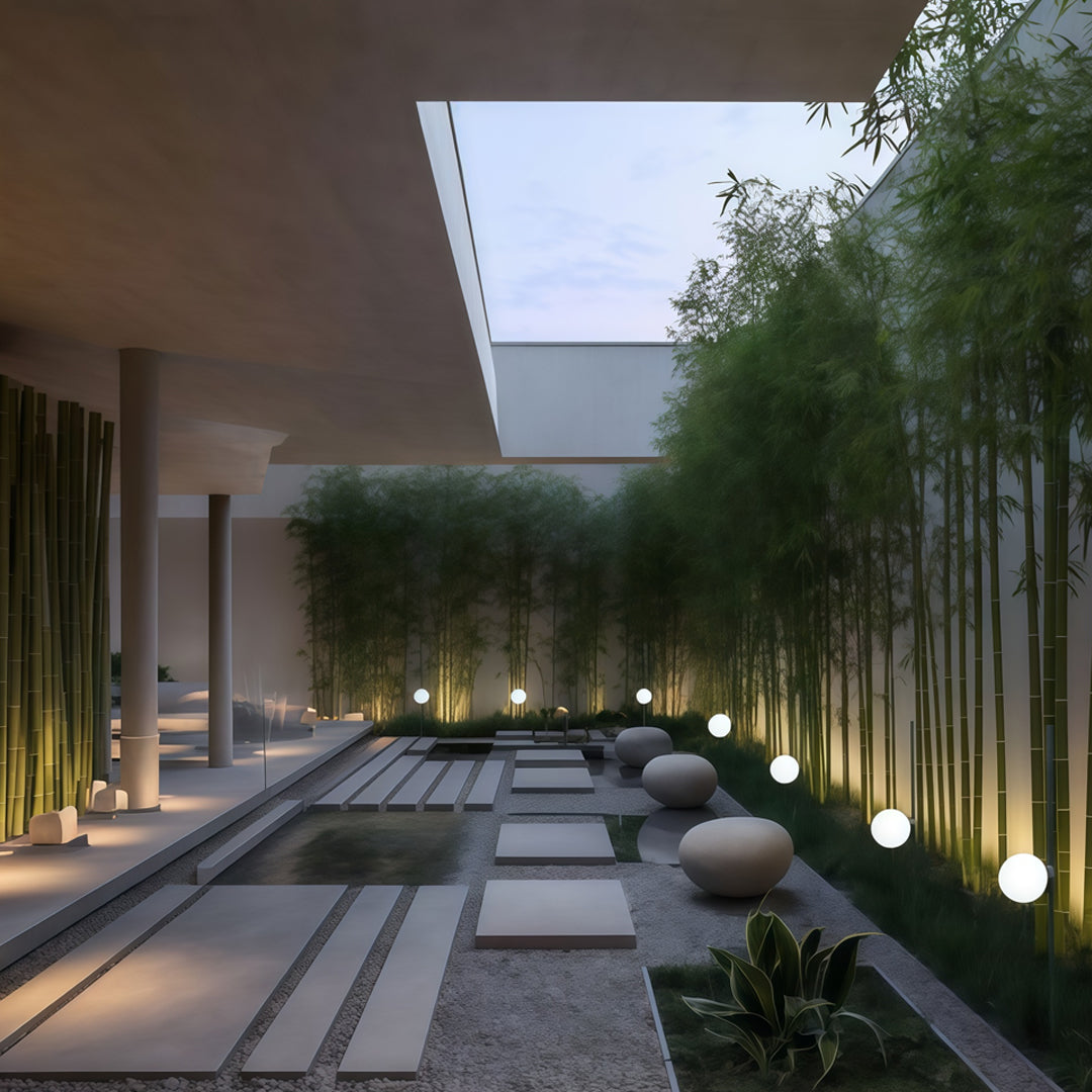 "WINTERBOURNE ORB GARDEN ILLUMINATOR" 

This unique round light fixture features a minimalist design, perfect for enhancing garden pathways with a soft, personalized glow.