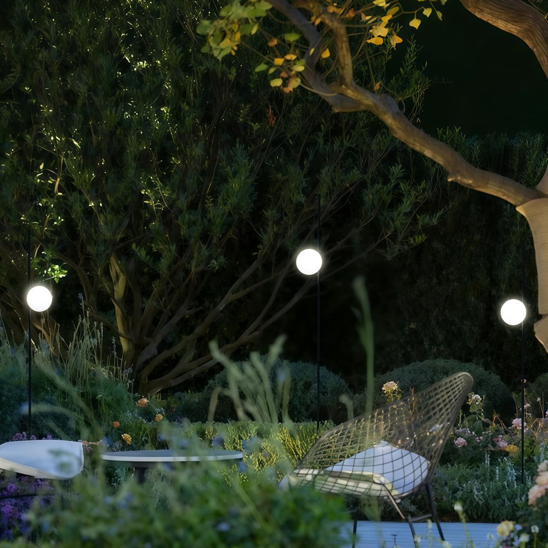"WINTERBOURNE ORB GARDEN ILLUMINATOR" 

This unique round light fixture features a minimalist design, perfect for enhancing garden pathways with a soft, personalized glow.