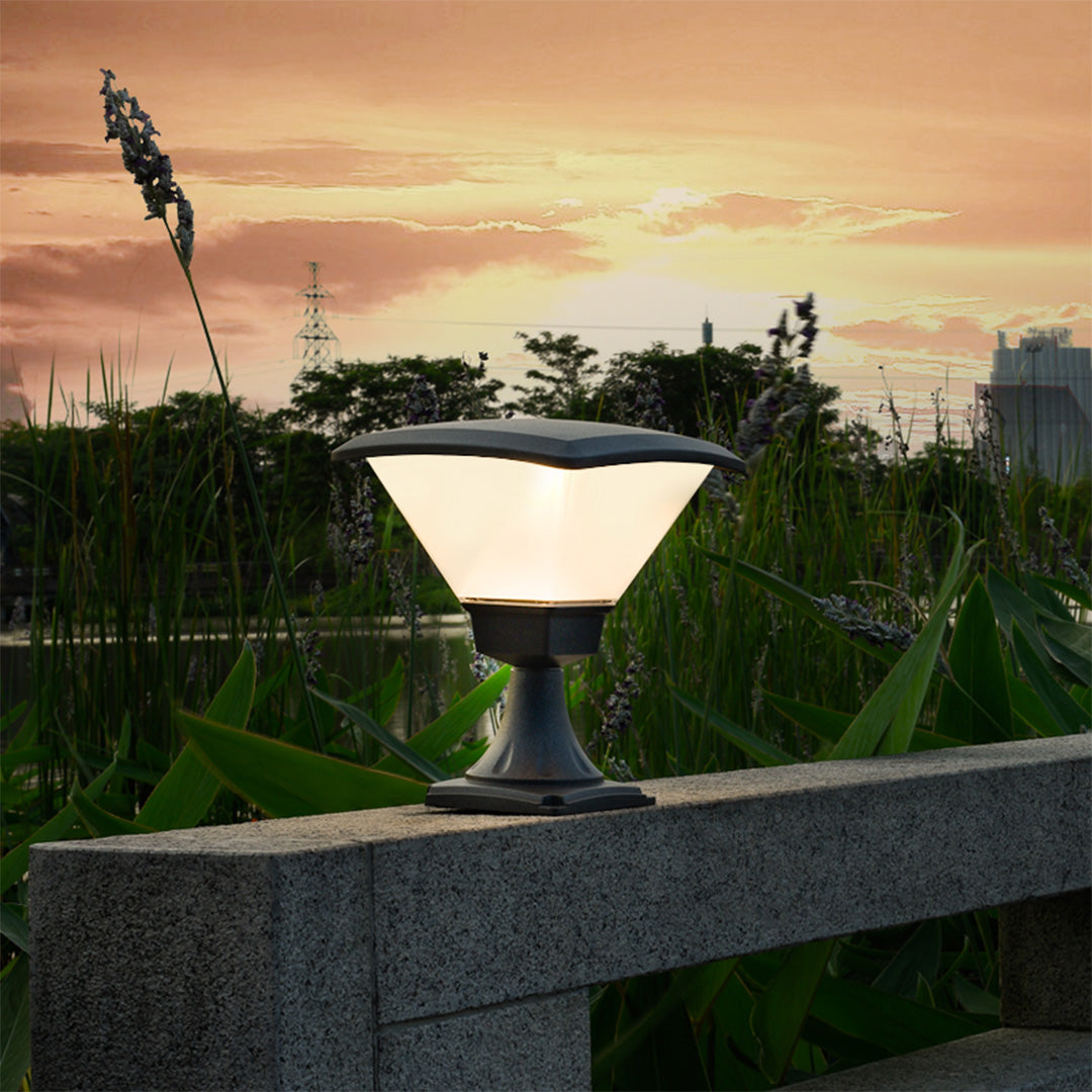 RAVENWOOD BLACK BOLLARD GARDEN LANTERN