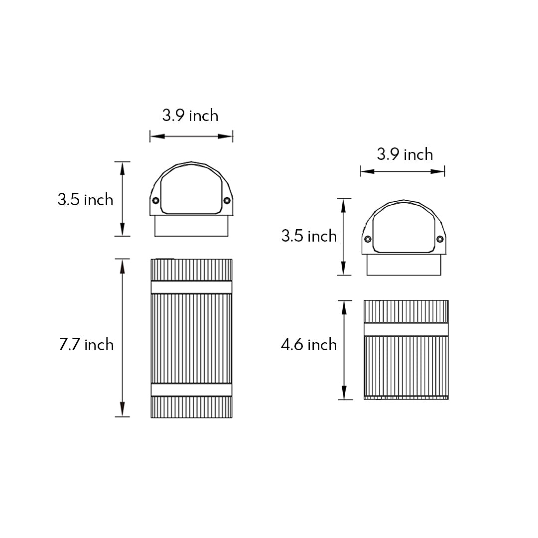 WINTHORPE CAST ALUMINUM OUTDOOR WALL LANTERN - MODERN INDUSTRIAL DESIGN WITH IP65 RATING FOR FACADES