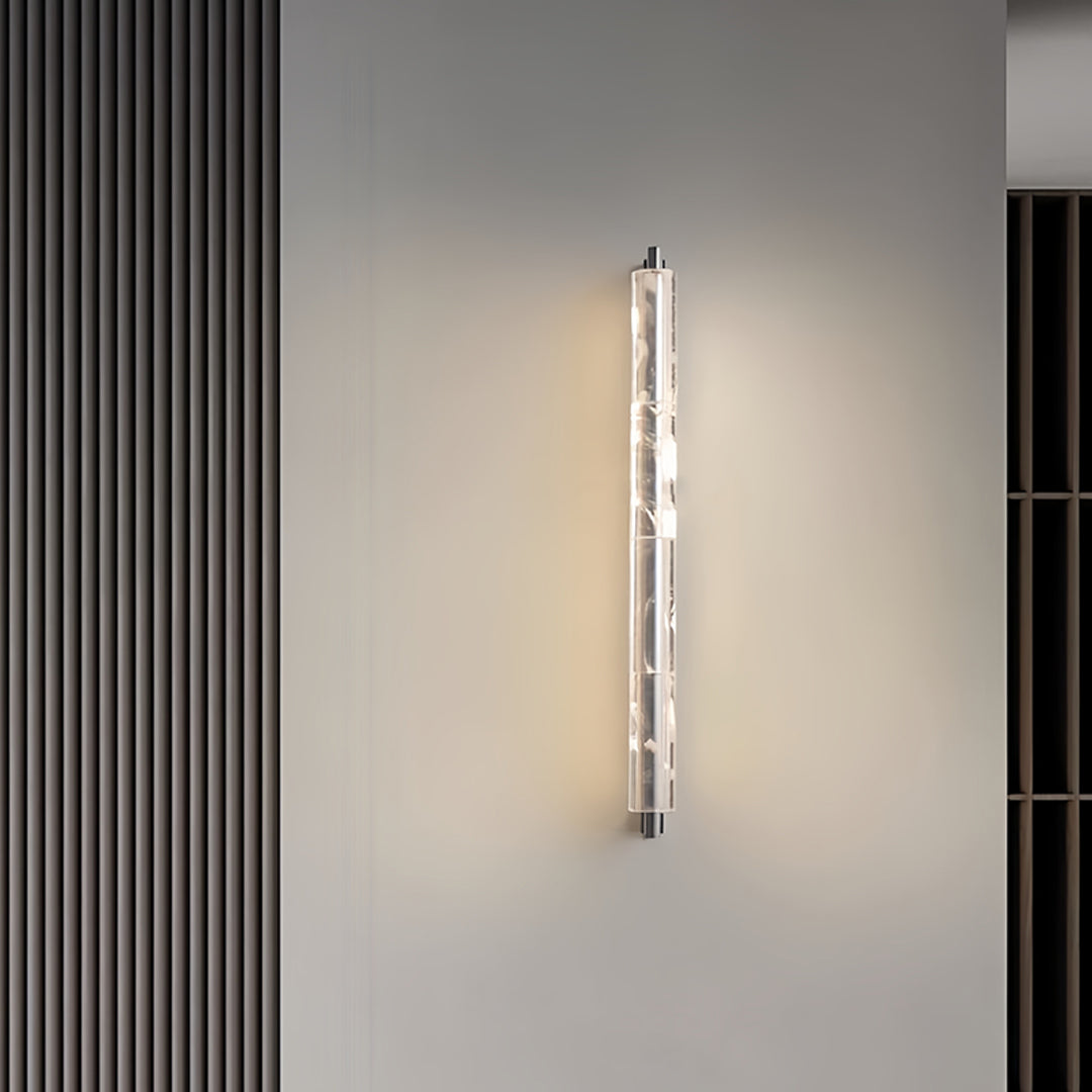 WINTHROP GEOMETRIC METAL SCULPTURE WITH ILLUMINATED CRYSTAL ACCENTS