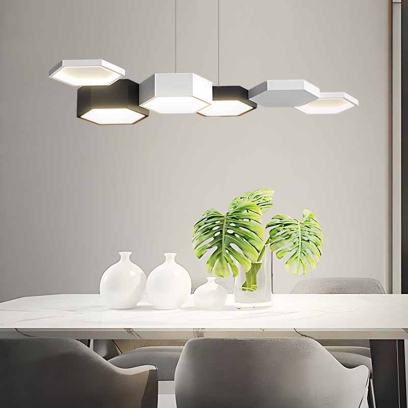 WINTHROP GEOMETRIC DIMMABLE LED CHANDELIER FOR DINING SPACES