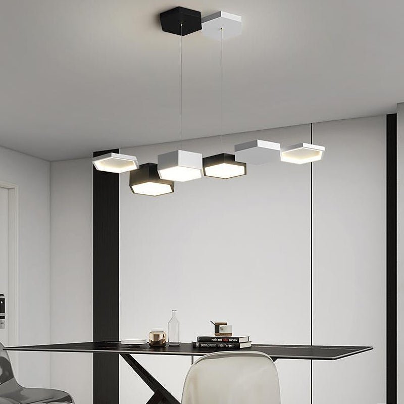 WINTHROP GEOMETRIC DIMMABLE LED CHANDELIER FOR DINING SPACES