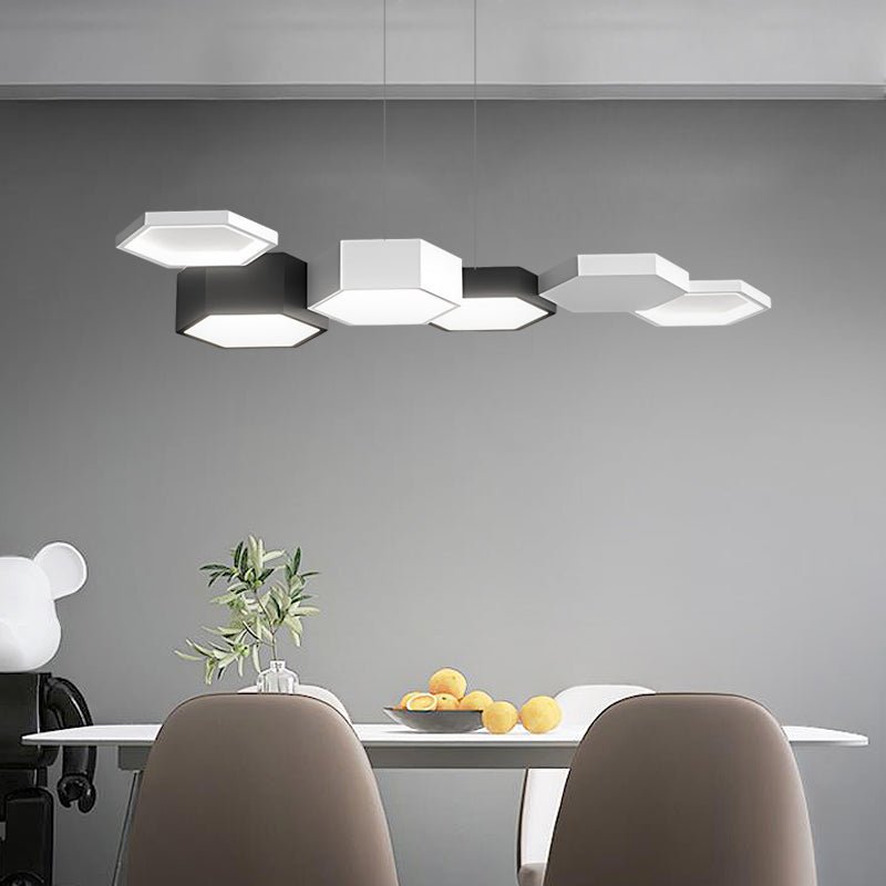 WINTHROP GEOMETRIC DIMMABLE LED CHANDELIER FOR DINING SPACES