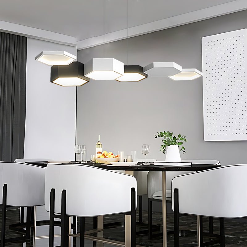 WINTHROP GEOMETRIC DIMMABLE LED CHANDELIER FOR DINING SPACES