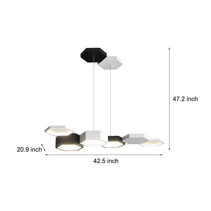 WINTHROP GEOMETRIC DIMMABLE LED CHANDELIER FOR DINING SPACES