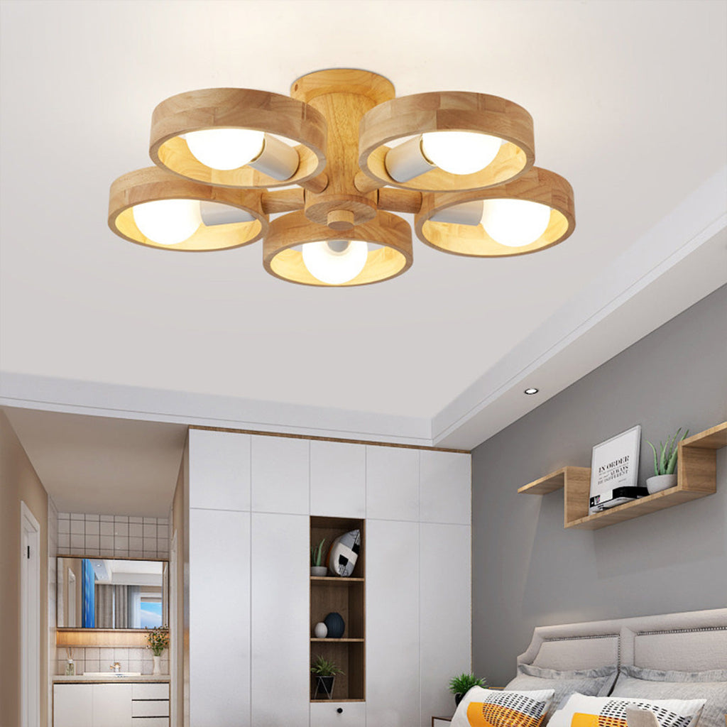 THORNBURY RUBBERWOOD LED HANGING LANTERN