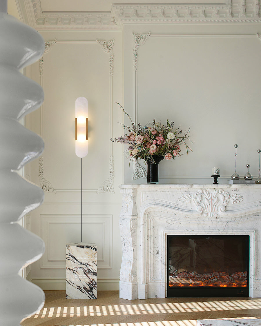 WINCHESTER GEOMETRIC IVORY WALL SCONCE