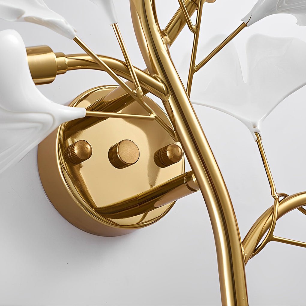 WINTHORPE GOLDEN LEAF TRIO DIMMER WALL LAMP