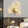 WINTHORPE GOLDEN LEAF TRIO DIMMER WALL LAMP