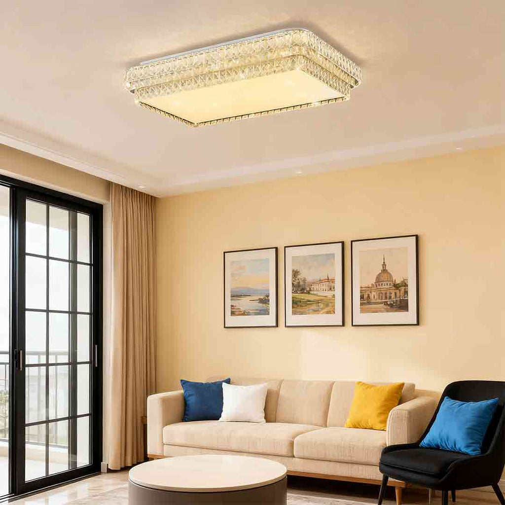WINTHROP CRYSTAL EMBEDDED LED CEILING LANTERN