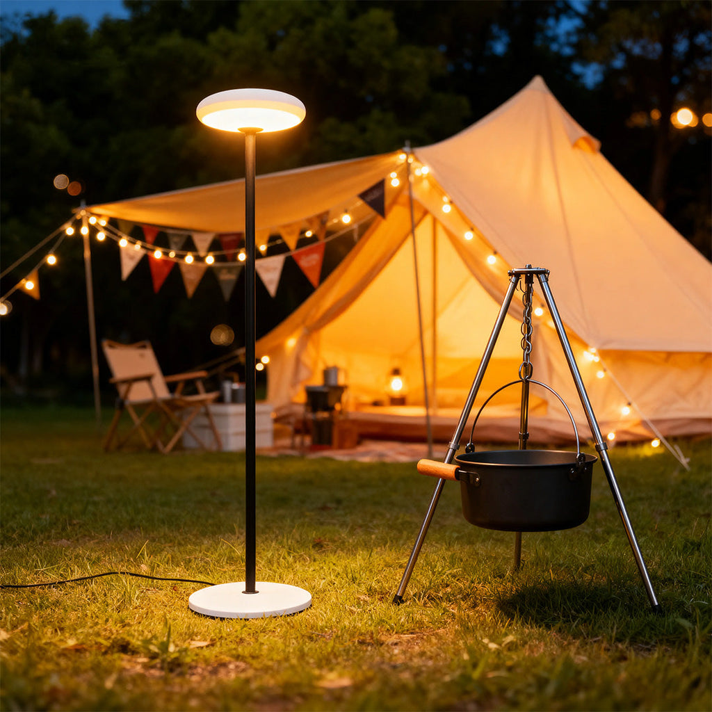 WINTHROP SOLAR-POWERED OUTDOOR LANTERN WITH ALUMINUM AND PE CONSTRUCTION