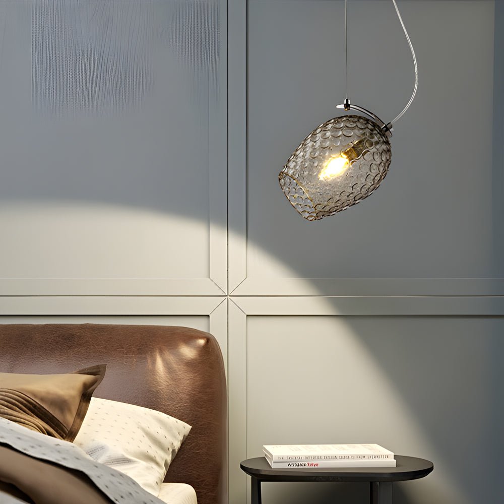 FENWICK FLORAL GLASS ADJUSTABLE PENDANT LIGHT