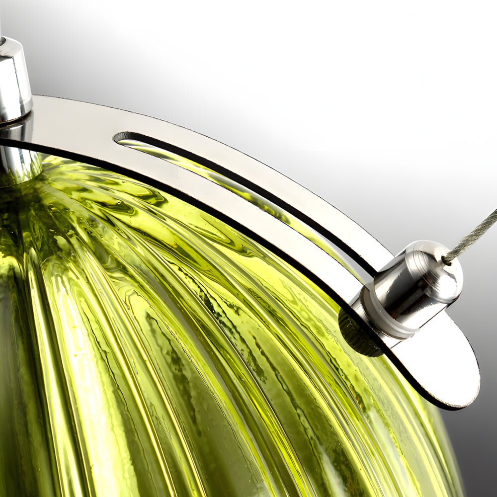 FENWICK FLORAL GLASS ADJUSTABLE PENDANT LIGHT
