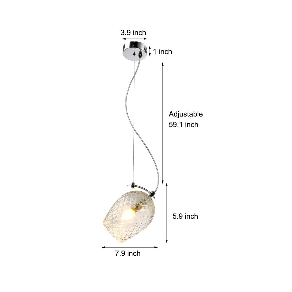 FENWICK FLORAL GLASS ADJUSTABLE PENDANT LIGHT