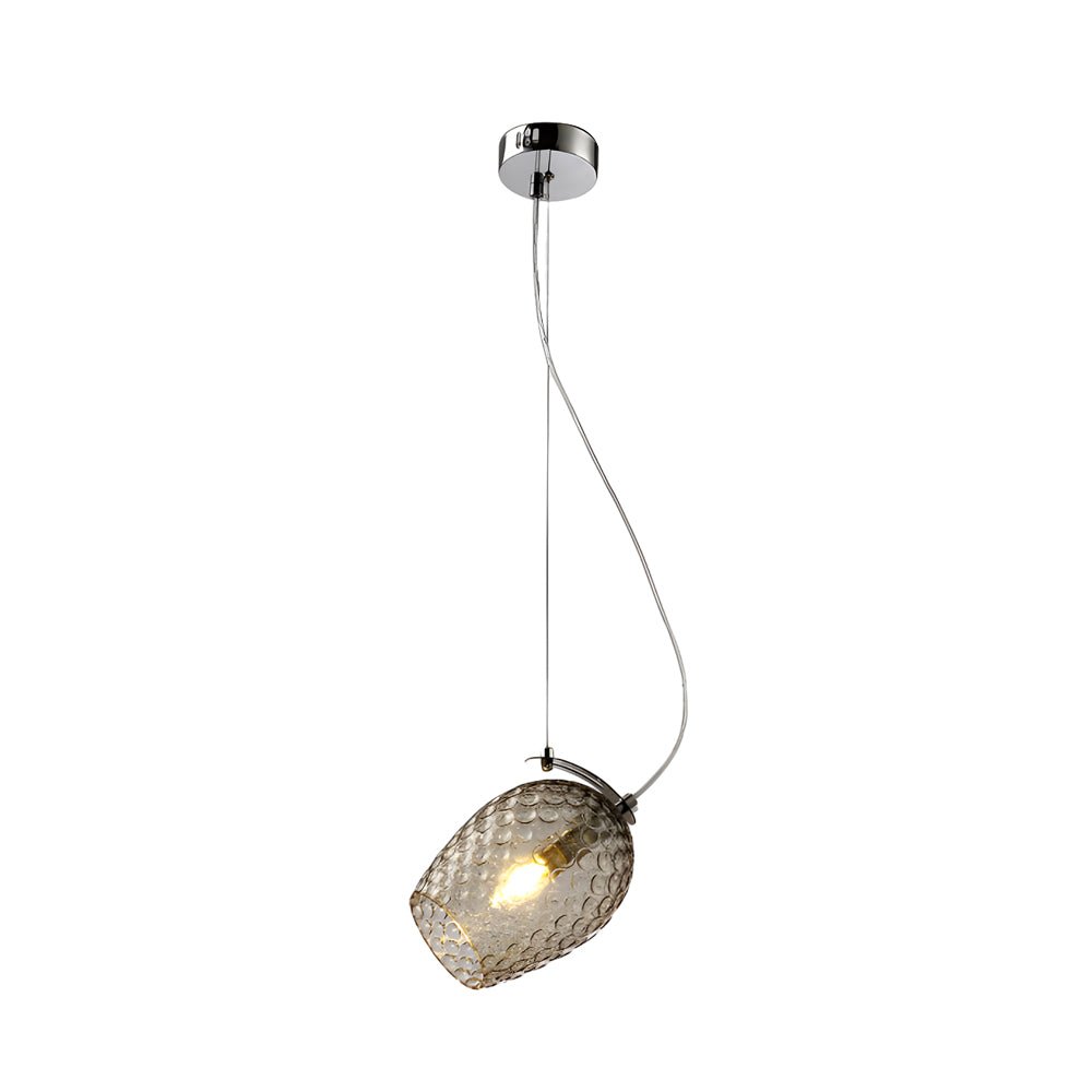 FENWICK FLORAL GLASS ADJUSTABLE PENDANT LIGHT