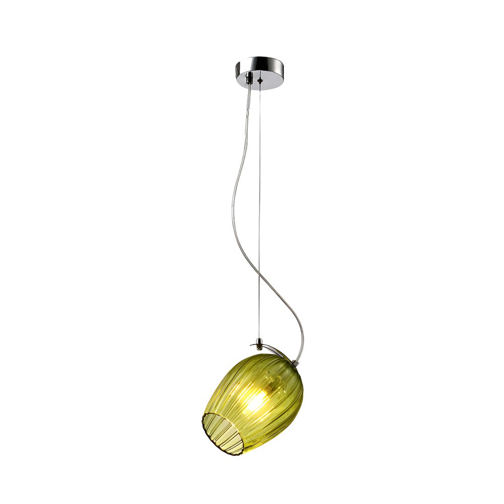 FENWICK FLORAL GLASS ADJUSTABLE PENDANT LIGHT