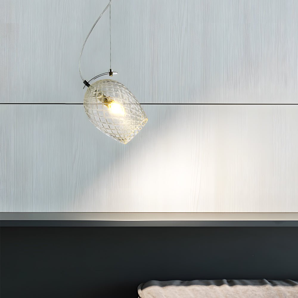 FENWICK FLORAL GLASS ADJUSTABLE PENDANT LIGHT