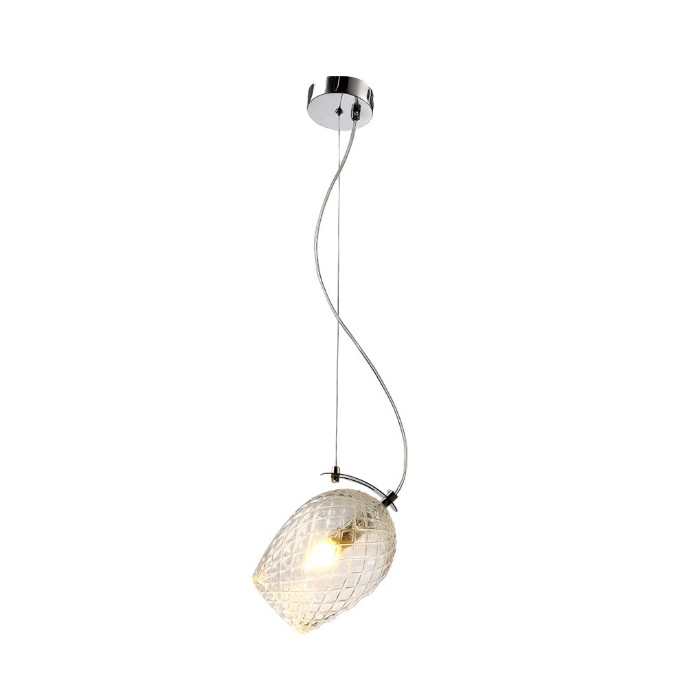 FENWICK FLORAL GLASS ADJUSTABLE PENDANT LIGHT