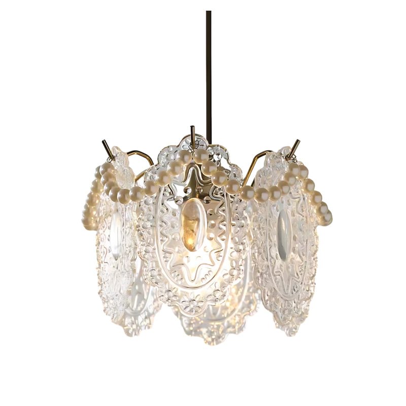 VERITY SEASIDE GLASS DOVE CHANDELIER