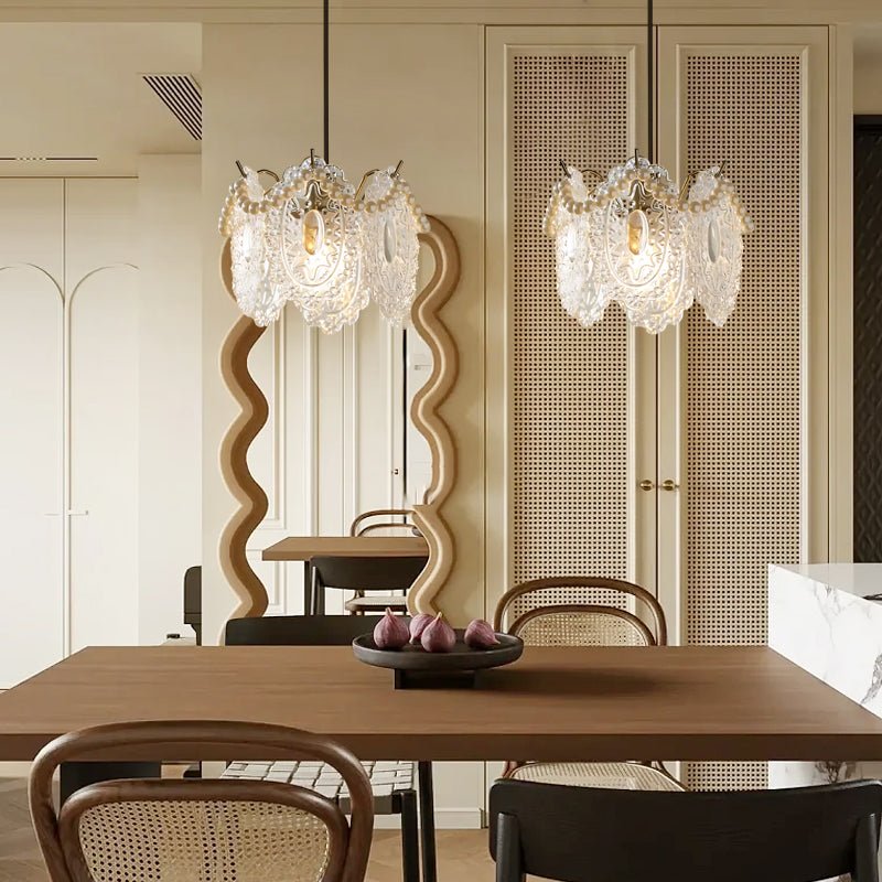 VERITY SEASIDE GLASS DOVE CHANDELIER