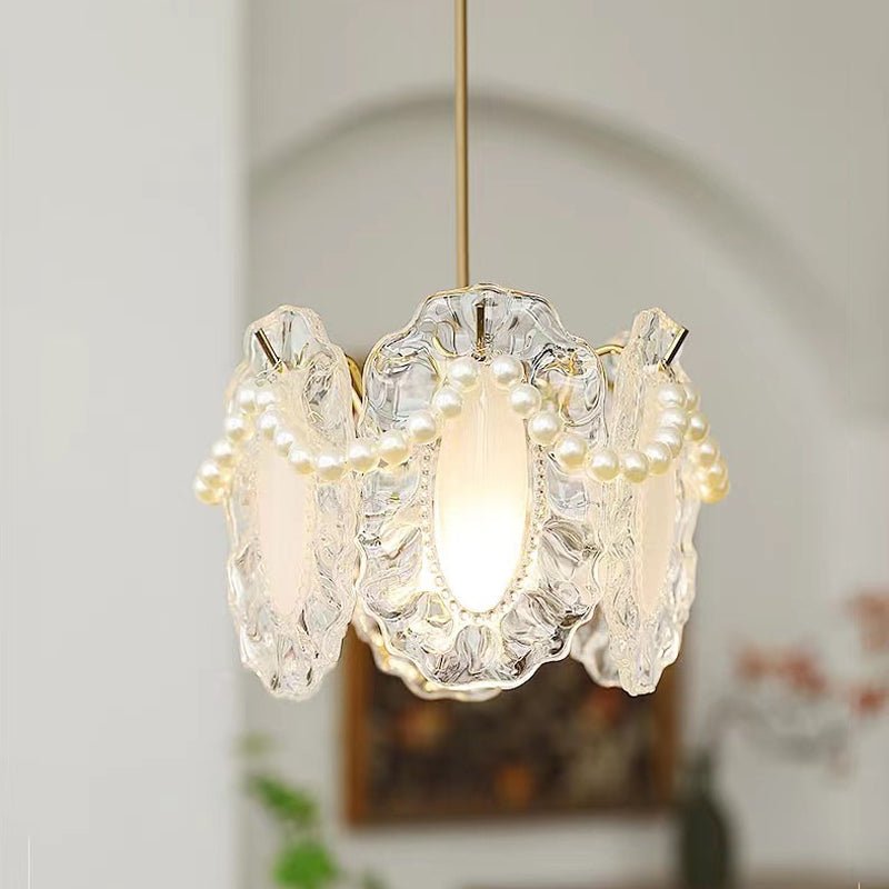 VERITY SEASIDE GLASS DOVE CHANDELIER