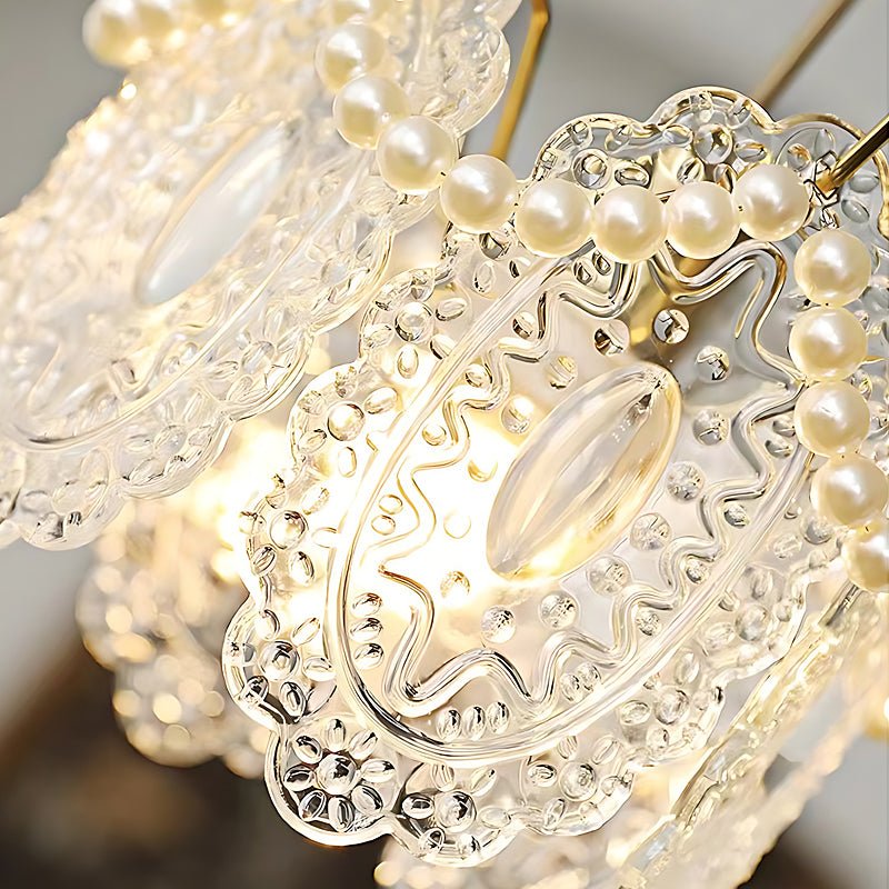 VERITY SEASIDE GLASS DOVE CHANDELIER