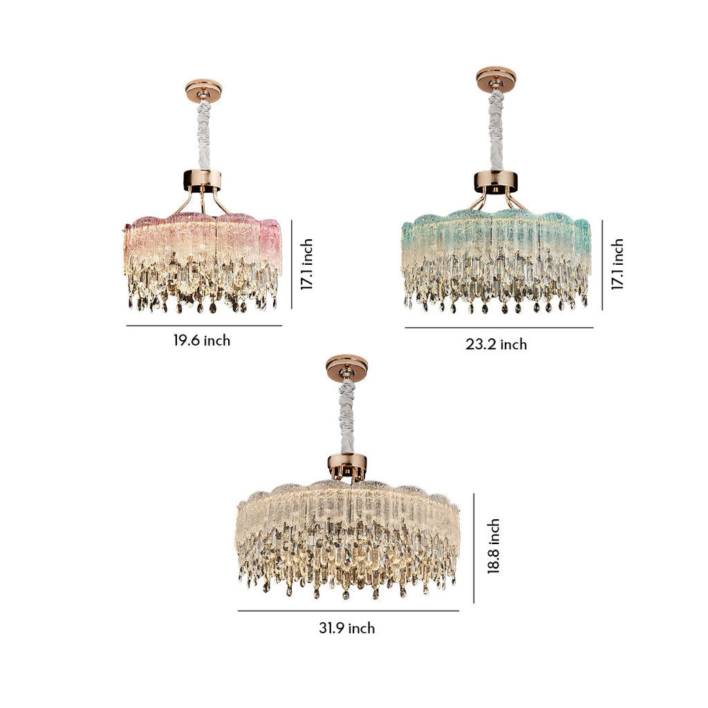 CHARLESTON CRYSTAL FRINGE CEILING LUMINAIRE