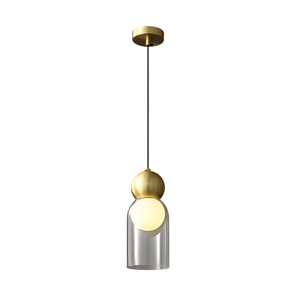WINTHROP COPPER-CROWNED GLASS DOME PENDANT LIGHTING WITH TRIPLE DIMMING