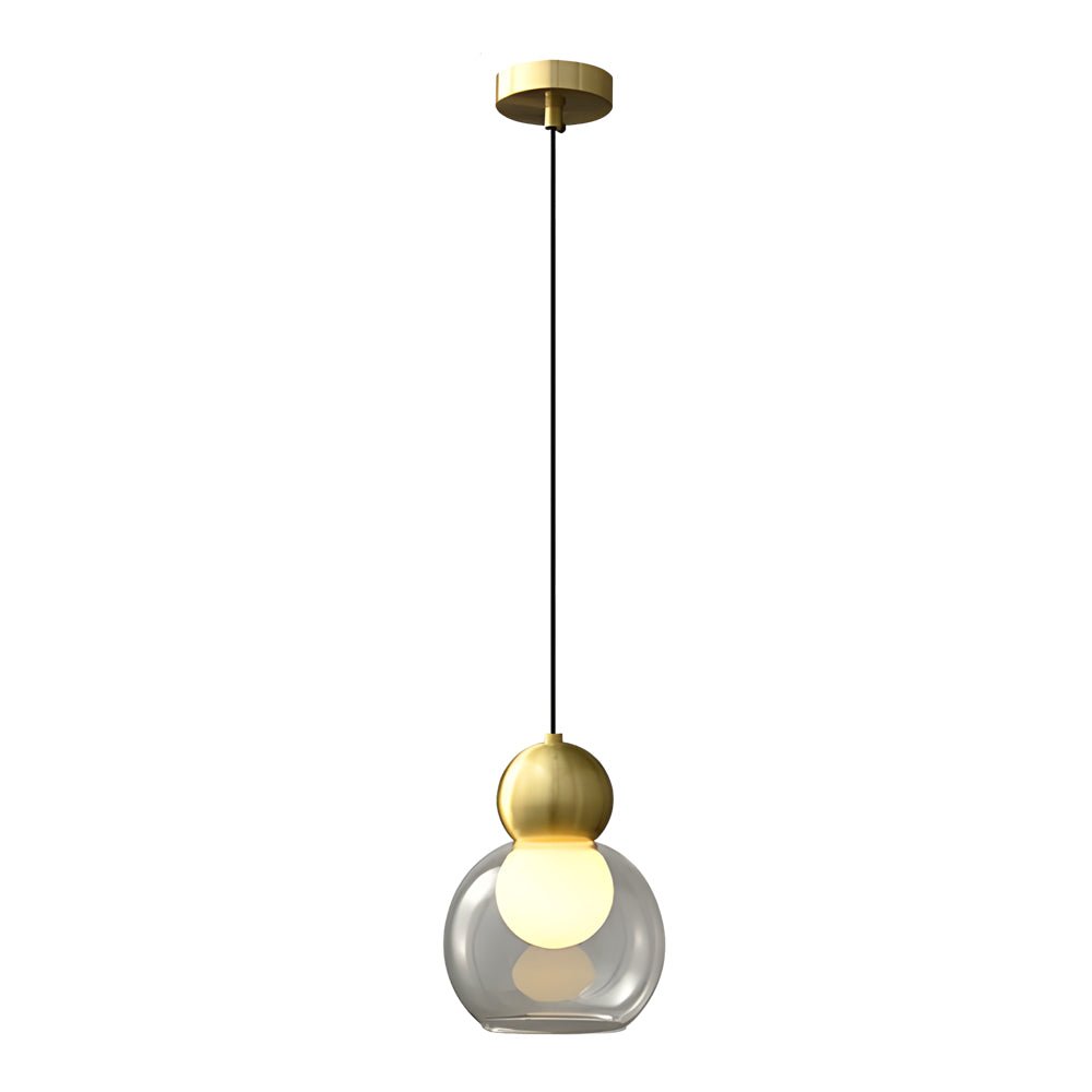 WINTHROP COPPER-CROWNED GLASS DOME PENDANT LIGHTING WITH TRIPLE DIMMING