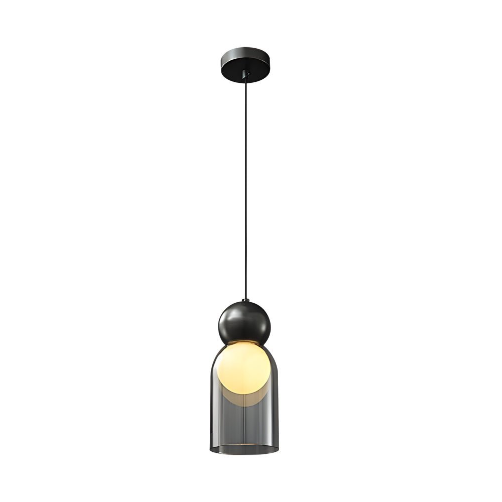 WINTHROP COPPER-CROWNED GLASS DOME PENDANT LIGHTING WITH TRIPLE DIMMING