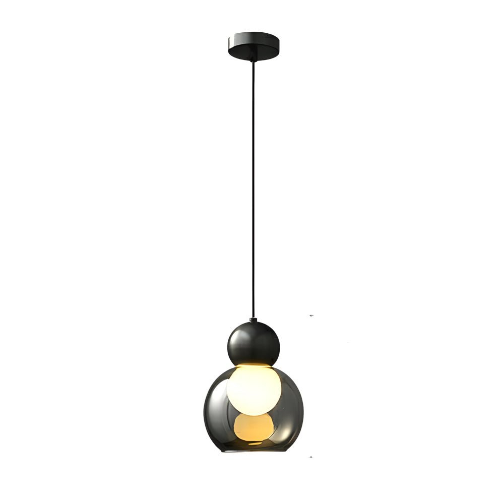 WINTHROP COPPER-CROWNED GLASS DOME PENDANT LIGHTING WITH TRIPLE DIMMING