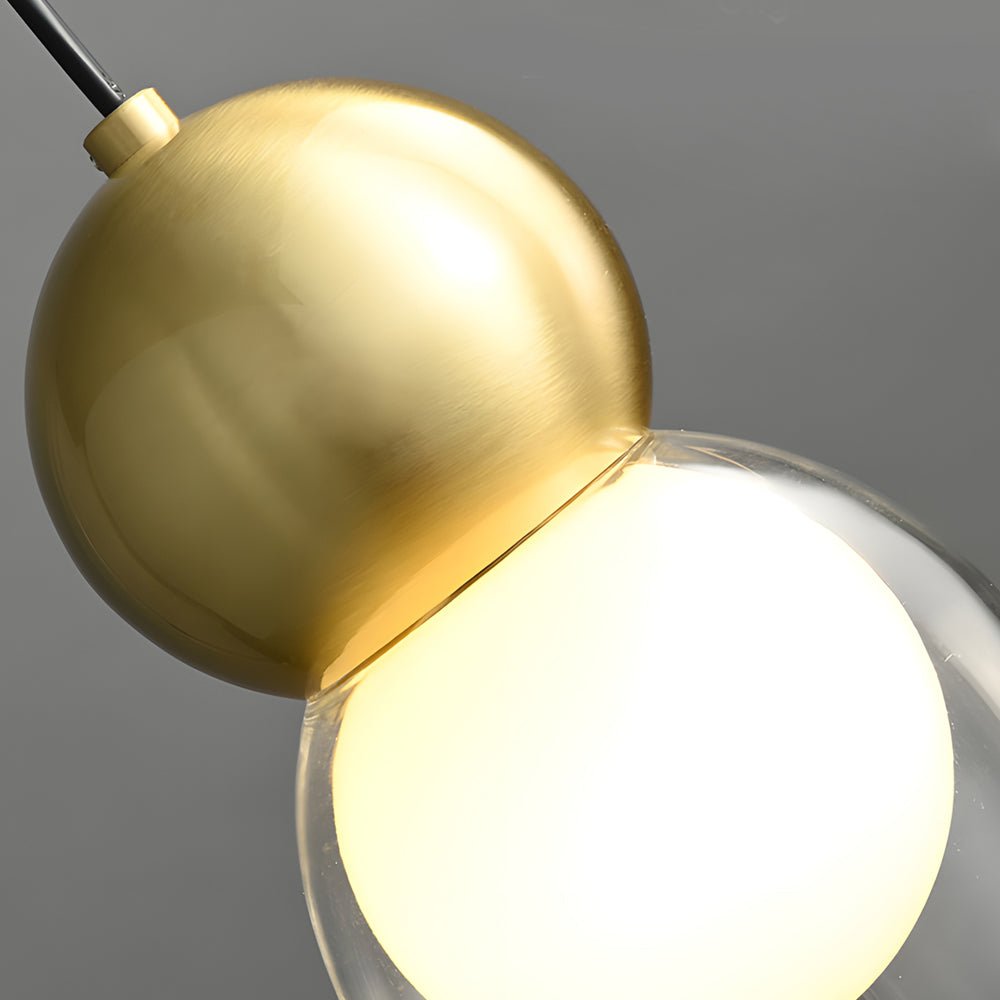WINTHROP COPPER-CROWNED GLASS DOME PENDANT LIGHTING WITH TRIPLE DIMMING
