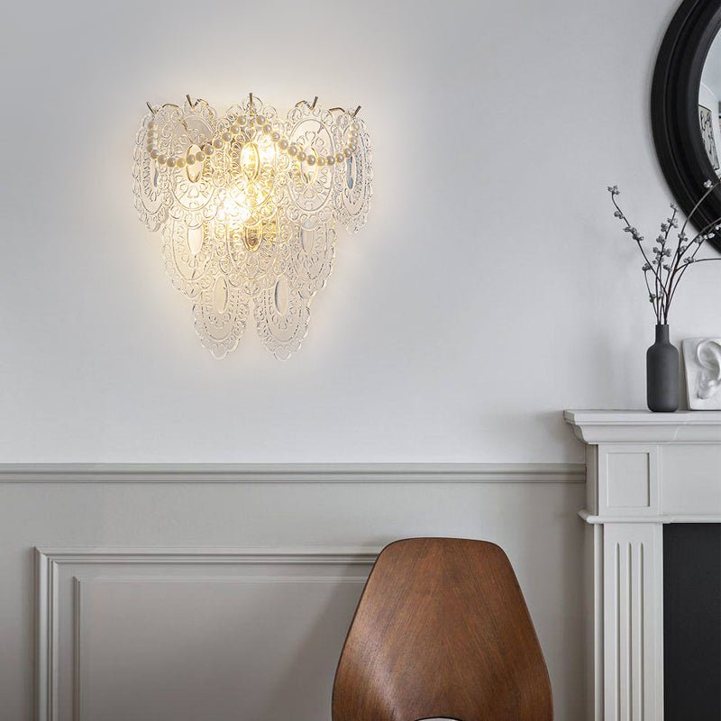 VIVIENNE CRYSTAL PETAL TRIFECTA WALL SCONCE