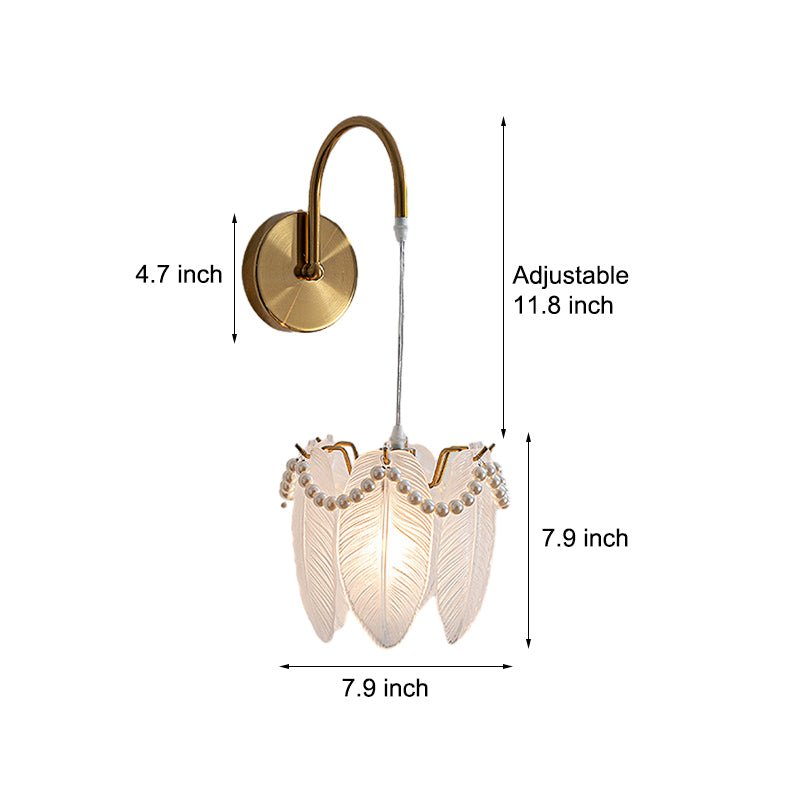 THISTLEDALE GLASS LEAF WALL LANTERN