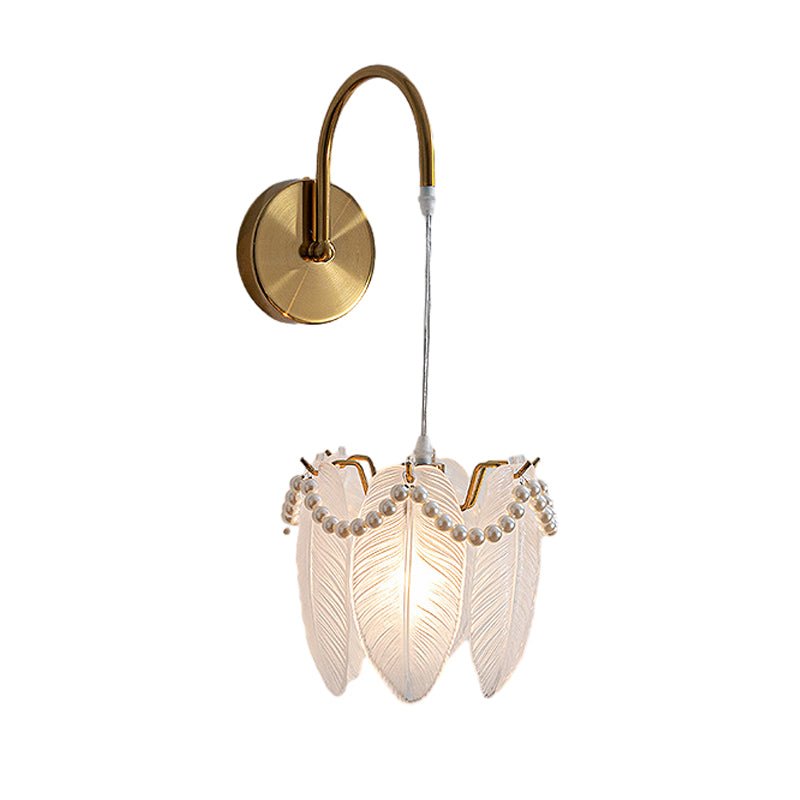 THISTLEDALE GLASS LEAF WALL LANTERN