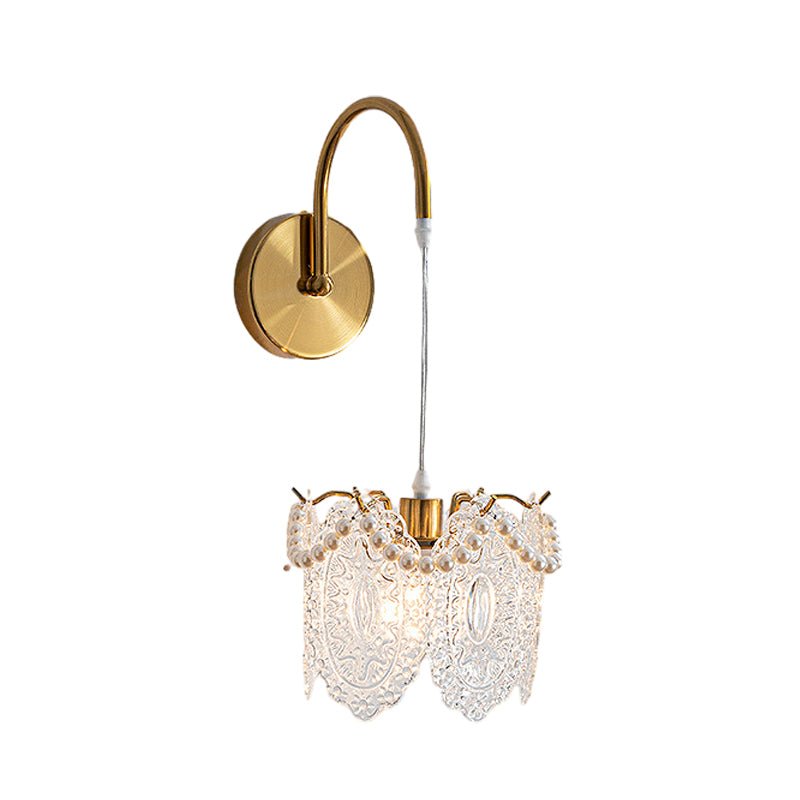 THISTLEDALE GLASS LEAF WALL LANTERN