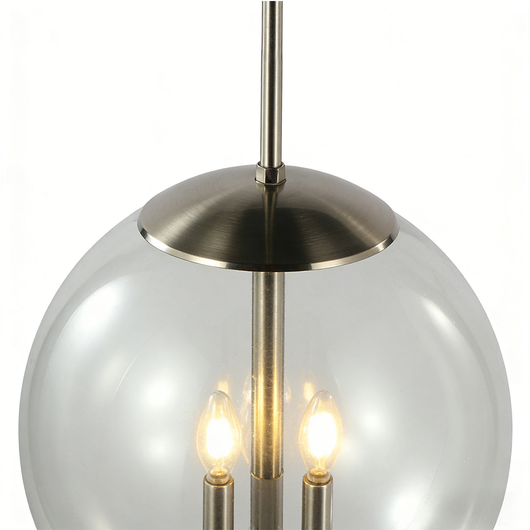 WINTHROP SILVER GLOBE HANGING LUMINAIRE